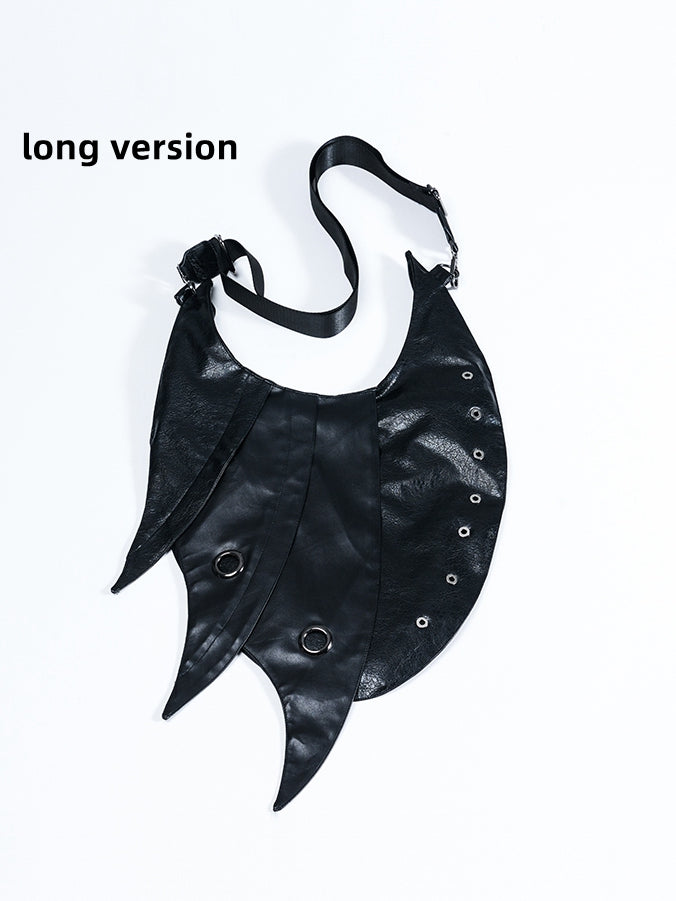 Black Punk Armor Large PU Crossbody Bag - Antiphase