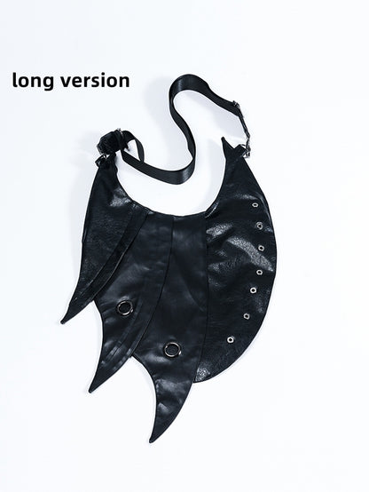 Black Punk Armor Large PU Crossbody Bag - Antiphase