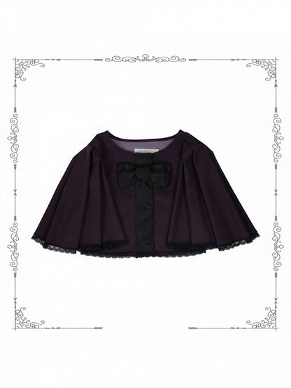 Elegant Plum Cape for Classic Gothic Style - iris de nuit