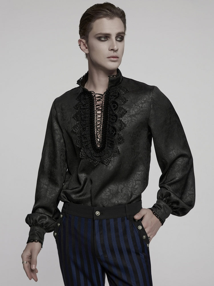 Black Men's Gothic Shirt