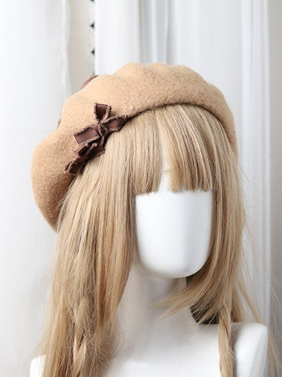10 Lolita Bowknot Sweet Color Options Beret
