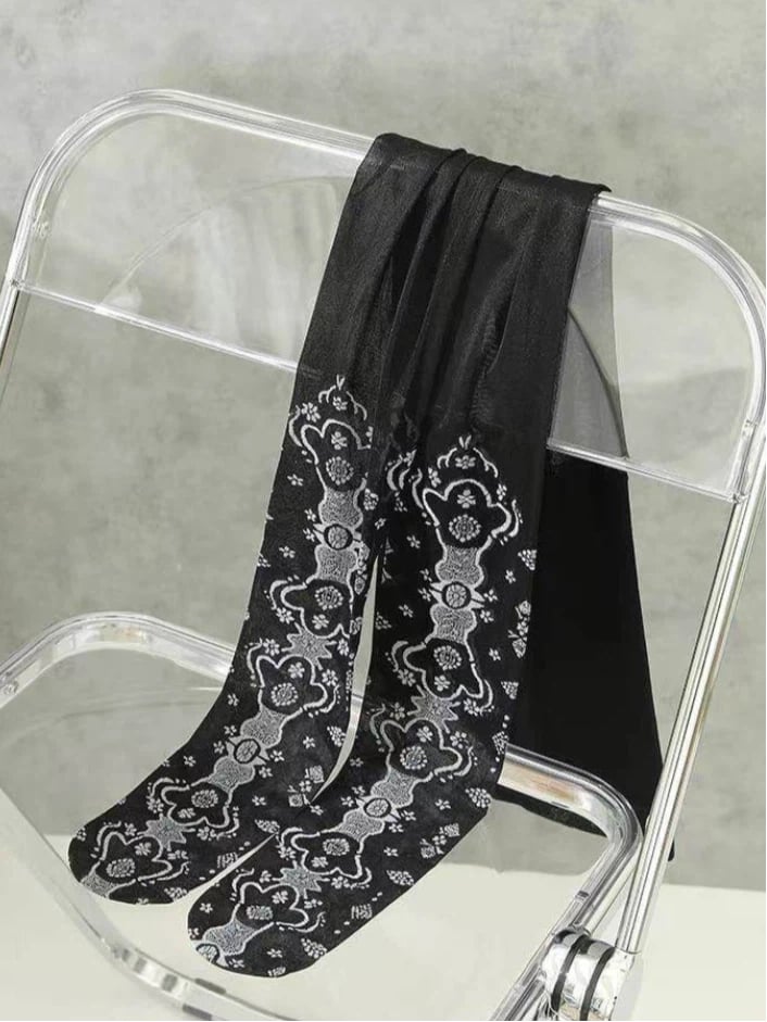 White Pattern Colors: Lolita (2 Lace Style Tights Elegant