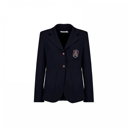 JK制服ブレザー ネイビーブルー ノッチカラー プレッピー