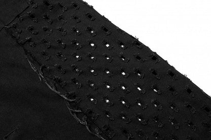 Men's Vest Punk Length Medium Black Old