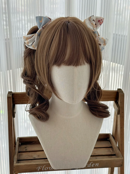 Süße Lolita-Hasen-Print-Schleife KC + Schleifen-Haarspangen