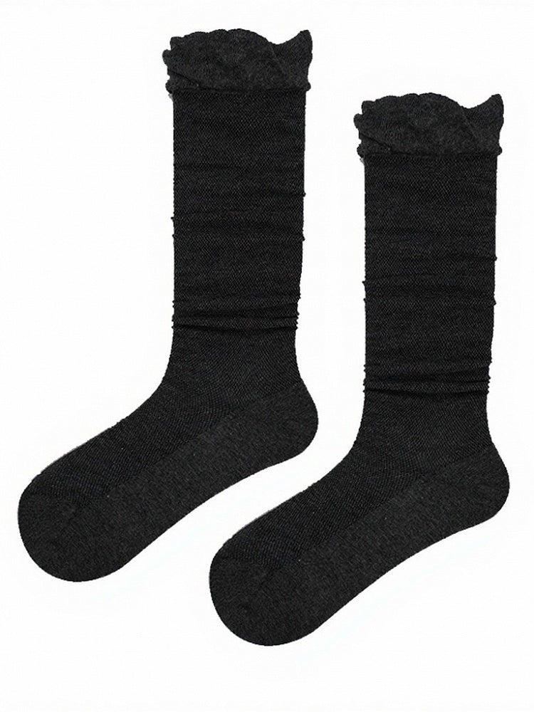 Minimalist Ruffled Calf Socks - ModaSwings