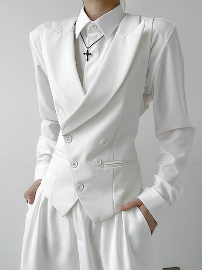 Suit Ties  Vest with White Ouji V-neck Lolita Back Adjustable