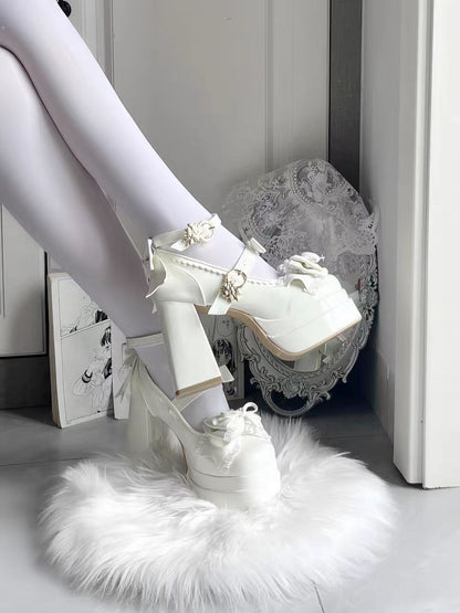 Lolita Round-Toe Heels – Sweet Elegant Cosplay Pumps