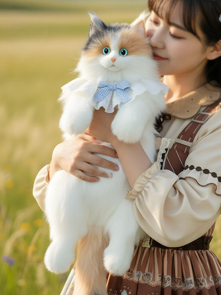 Large Plush Size - Cute Bag Realistic Cat Backpack/Crossbody