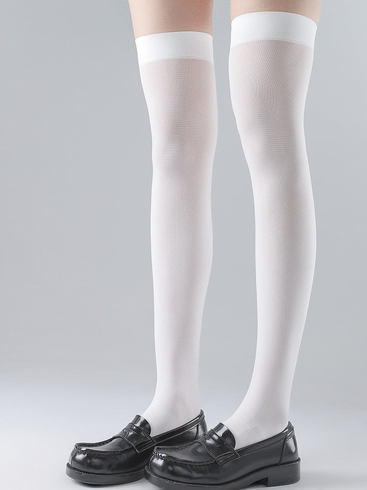 Knee Stockings 55CM Over White/Black/Grey Slimming