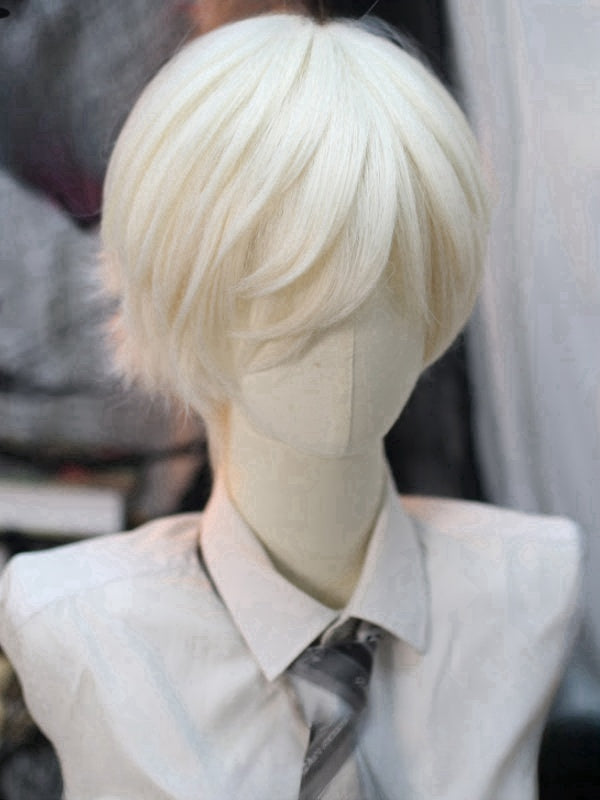 Milchweiße 25CM Ouji Kurze Perücke
