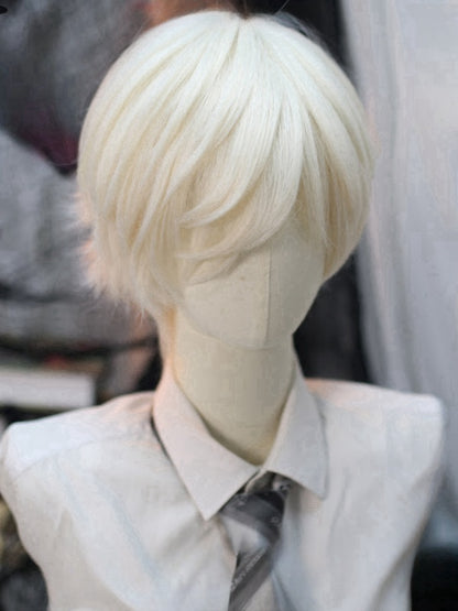 Milchweiße 25CM Ouji Kurze Perücke