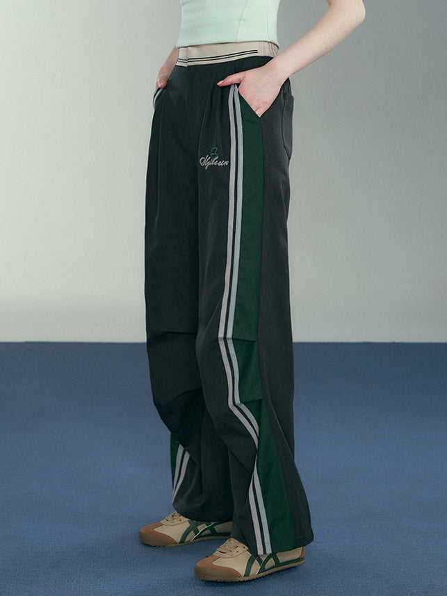 Harry Potter KYOUKO Wide Leg Pants Dusty Green Colorblock