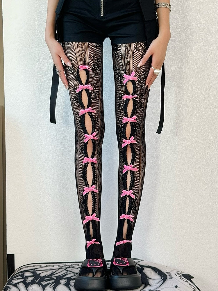 Design Y2K Optionen Strumpfhose Farbe Cut-out Bowknot 4 Details