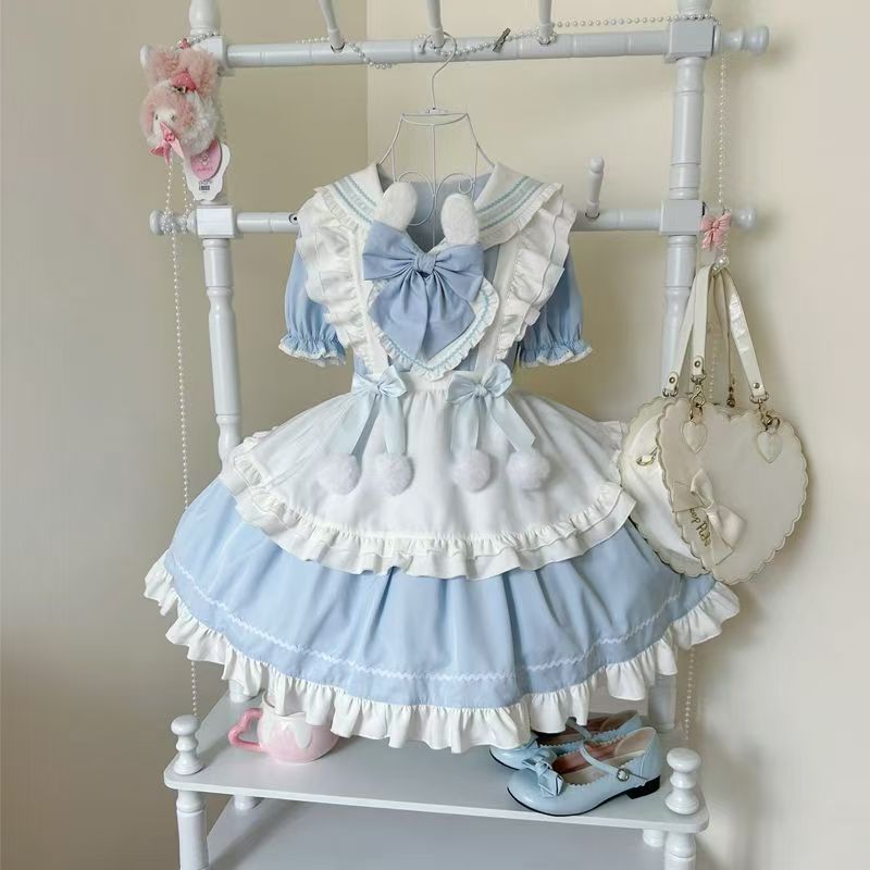 Sweetheart Bunny Ball Lolita Princess OP Long Sleeve Dress