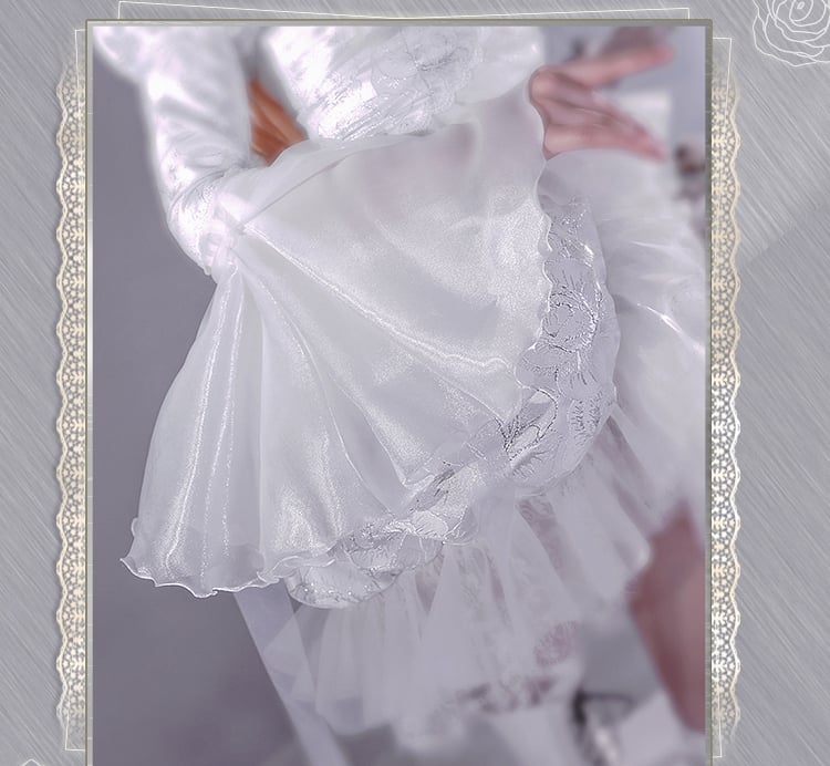 Rozen Maiden Kirakishou Weißes Kleid Lolita-Stil Cosplay Kostüm