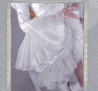 Rozen Maiden Kirakishou Weißes Kleid Lolita-Stil Cosplay Kostüm