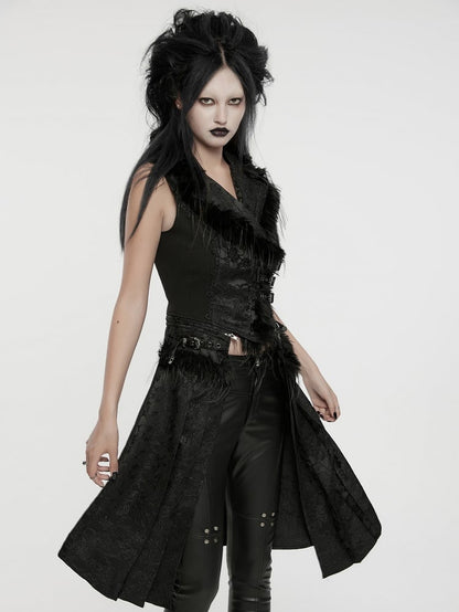 Goth Detachable Black Vest