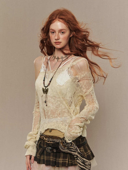 ホワイトレーストリムインナーキャミトップ