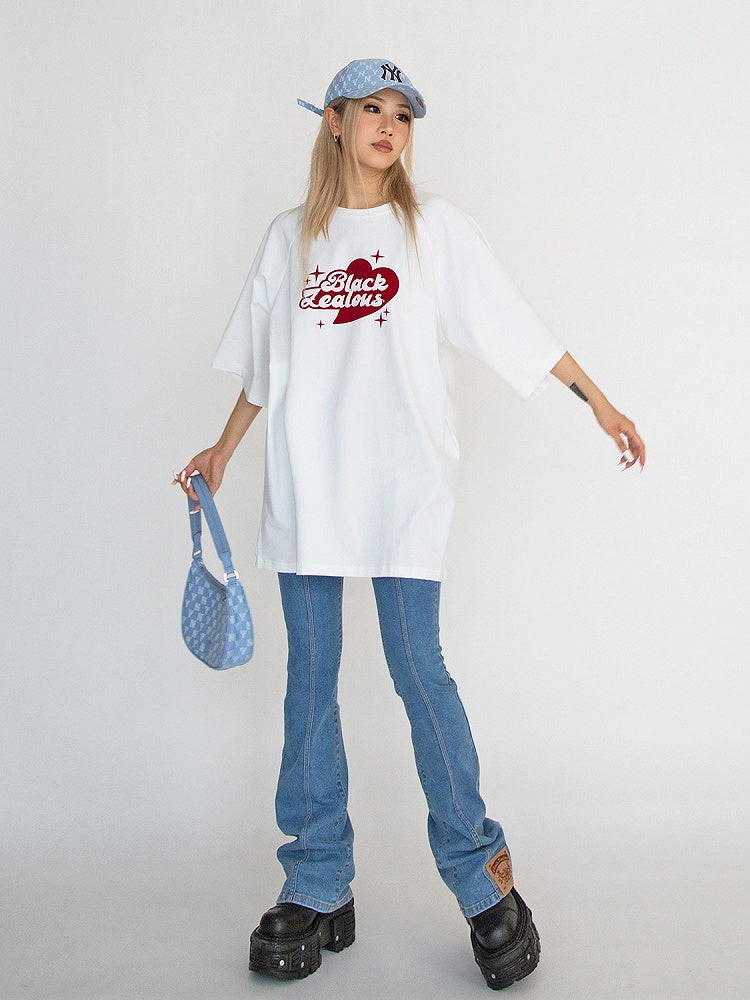 Black/White Oversized Vintage Graphic T-Shirt