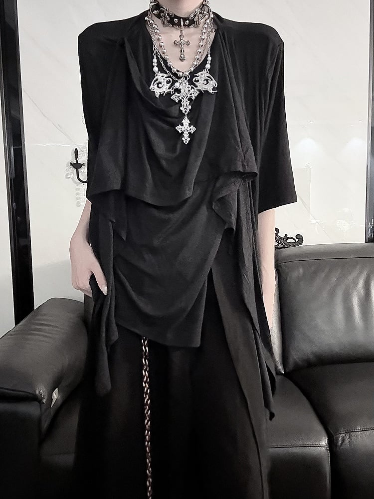 Dark Top Sleeve Ouji Gray with Neckline Short/Long Lolita Scarf