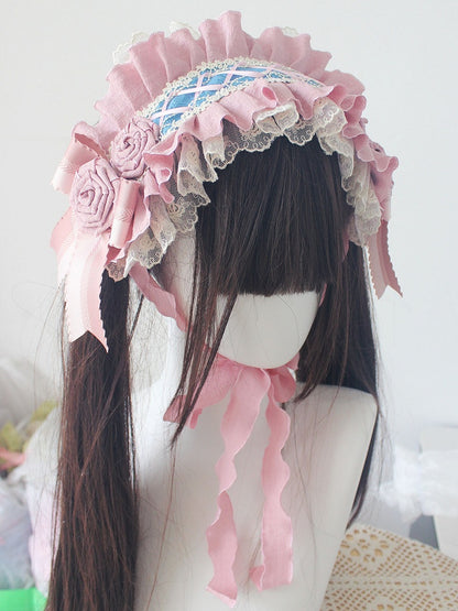 Details 7 Options Color Ruffled Bowknot Design Hairband Floral