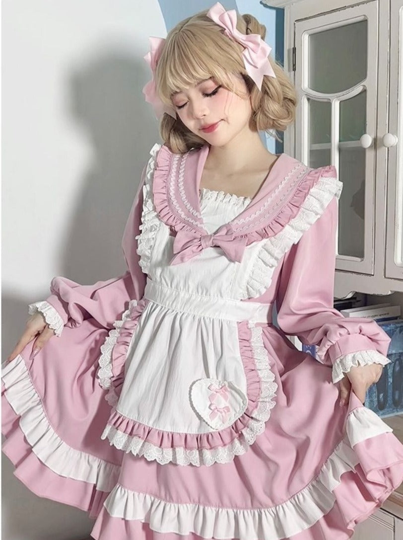 スイートセーラースタイルのカレッジロリータメイドドレス