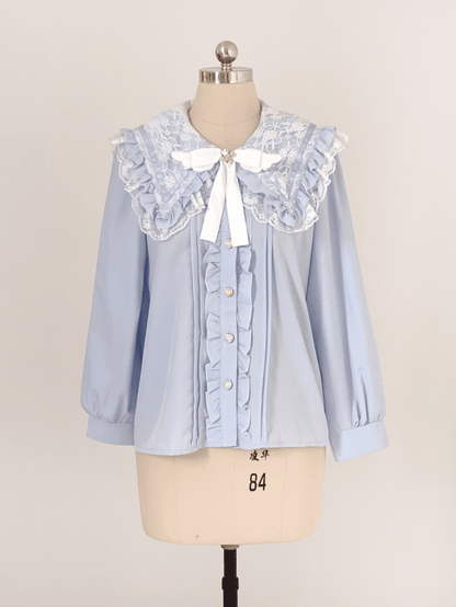 with Blouse Style Romance Lace Kei Jirai Dark | Pointed Chiffon