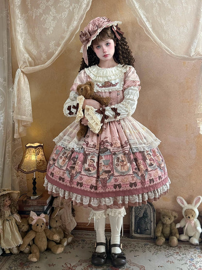 Cream Detachable Sleeves with Brown Bows - Stars Fall on the Foggy Island