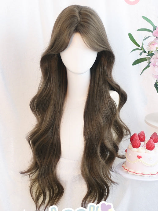 Long 65-70cm Brown Wavy Wig