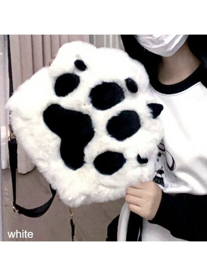 Multicolor Plush Cat Paw Shoulder Bag - Magic Diary