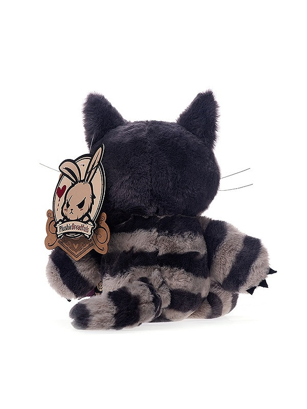 Cheshire Gray Cat Plushie Brown Canvas Bag A Guro Kawaii with