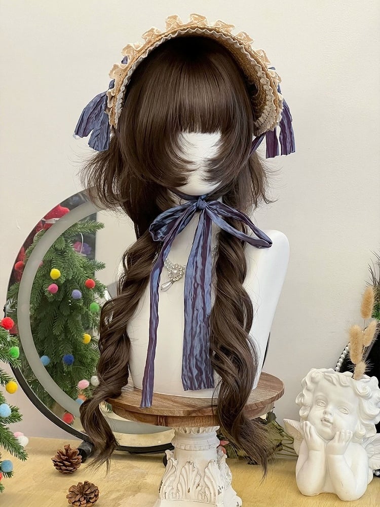 Double Roman Curly Wig with Air Bangs - Alice Garden