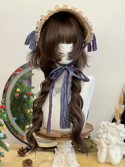 Double Roman Curly Wig with Air Bangs - Alice Garden