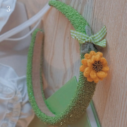 KCオプション5ひまわりの花柄グリーンデザイン