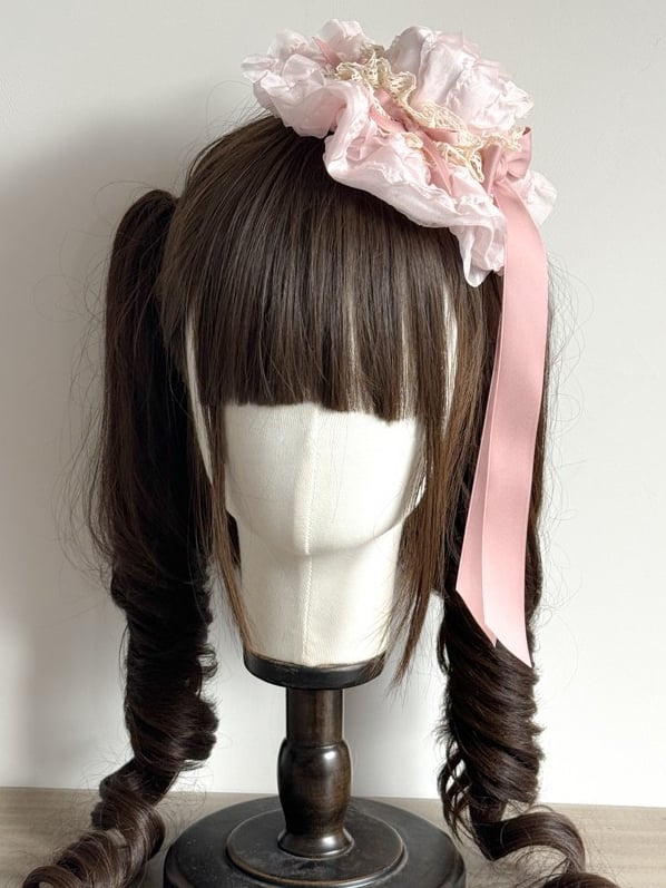 Mini Pink and Clearance Bowknot Decoration - Lace Hat Trim with
