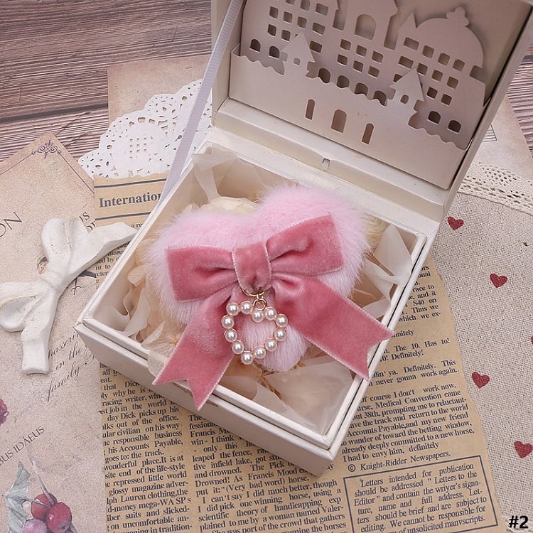 Options Kei Jirai Color Heart-shaped Bow Hairclip Plush 11