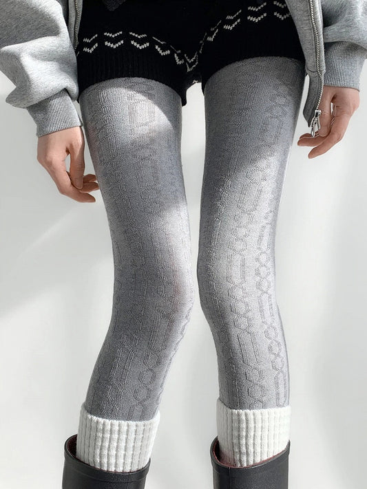 Knit (5 Tights Fine Colors) Ribbed