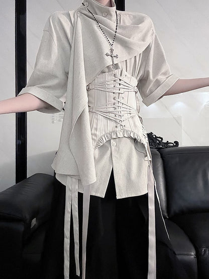with Ouji Design Sleeve Green Short Scarf Light Lolita Top