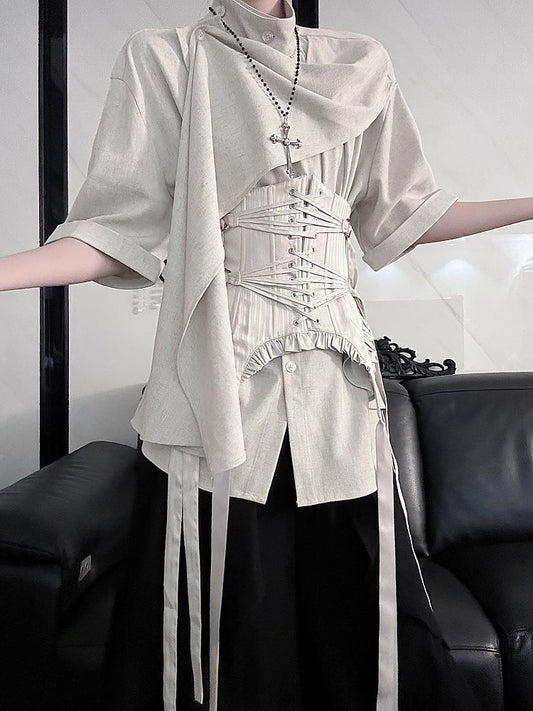 with Ouji Design Sleeve Green Short Scarf Light Lolita Top
