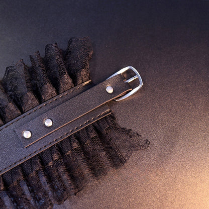 Gothic Lolita Black Lace Buckle Choker