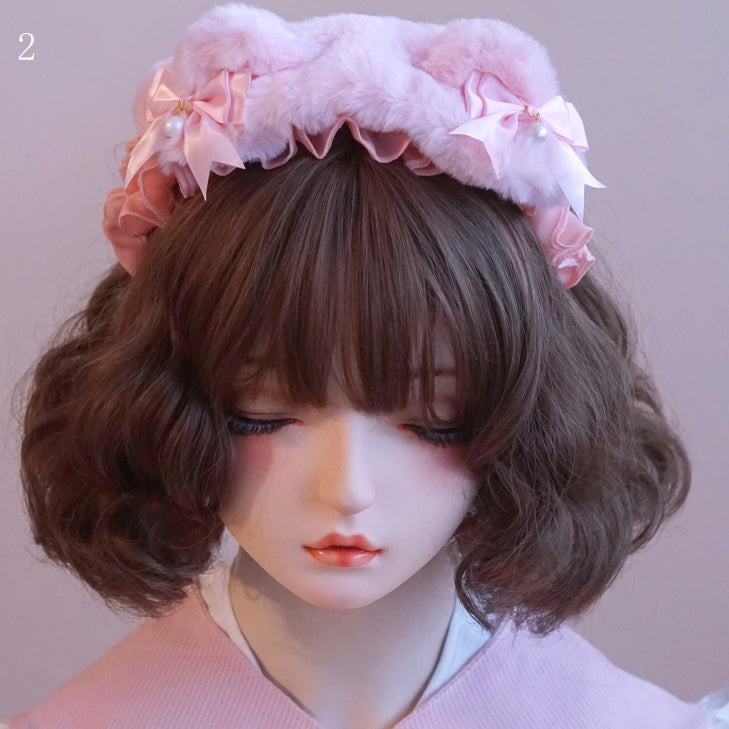 蝶結び耳2ピンクKC詳細オプションベア