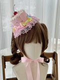 Yellow Mini / Lolita Cake Pink Hat Sweet