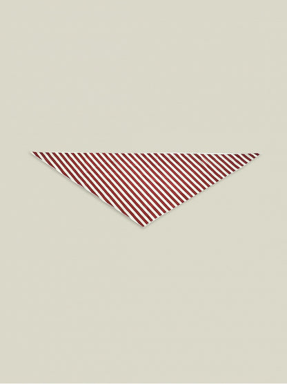 Dreieckstuch mit rotem Streifenmuster