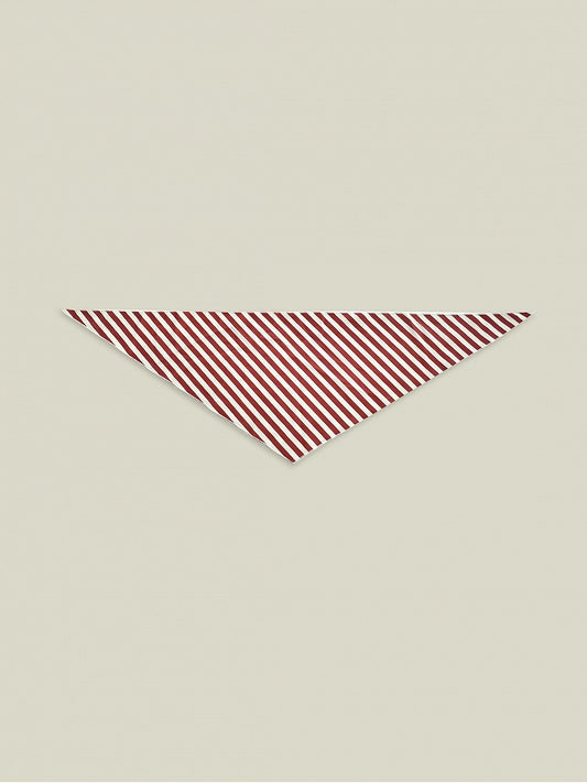 Red Striped Pattern Triangle Scarf
