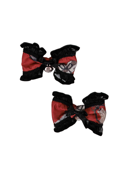 Black and Red Bowknot Hairclip