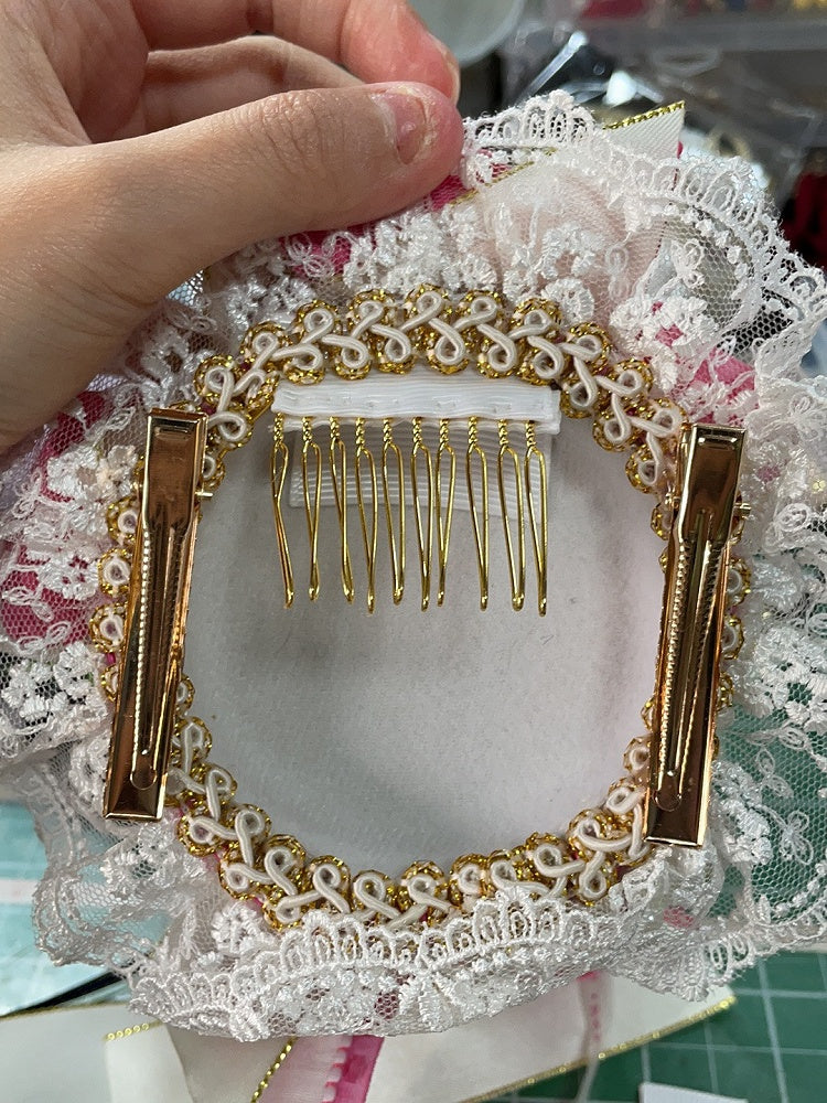 Beaded Hat Options Crown Decorated 3 Mini Floral Design