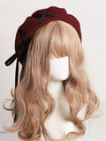 Color 11 Options Crossed Beret Accents with Tassel and Adorned – Ribbon