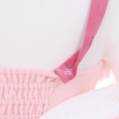 Bowknot Details Lace-up Basque Waist Pink Lolita Jumper Skirt Sweet Dress