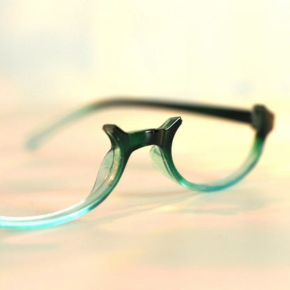 Eyeglasses Glasses Semi-rimless Cyberpunk Frame Lensless Green